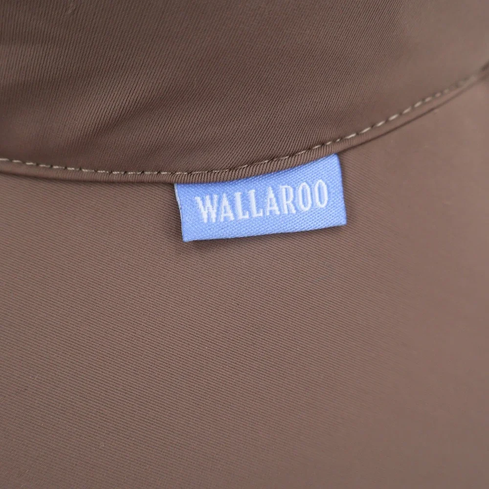 Wallaroo Hat Company Aqua Hat Womens OS Brown Lycra Wide Brim Sun Hat Chin Strap